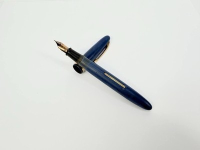 SHEAFFER FOUNTAIN PEN CRAFTSMAN PERSIAN BLUE NIB FEATHER TOUCH 14K