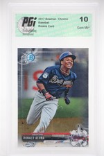 2017 Bowman Chrome Ronald Acuna Jr Rookie Card PGI 10 Gem Mint. rookie card picture