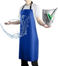 Vammcht Waterproof Rubber Vinyl Apron Heavy Duty Chemical Resistant Work Aprons
