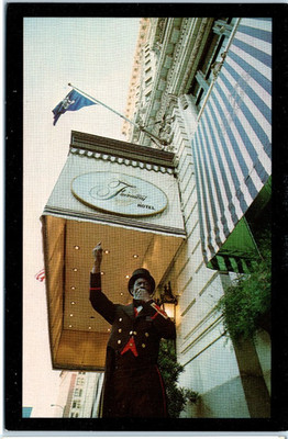 Vintage Postcard Fairmont Hotel Doorman New Orleans Louisiana