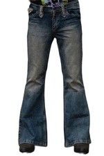 Really Punk Retro Men Bell Bottom Jeans Slim Flared Denim Pants 60s 70s. Trouser