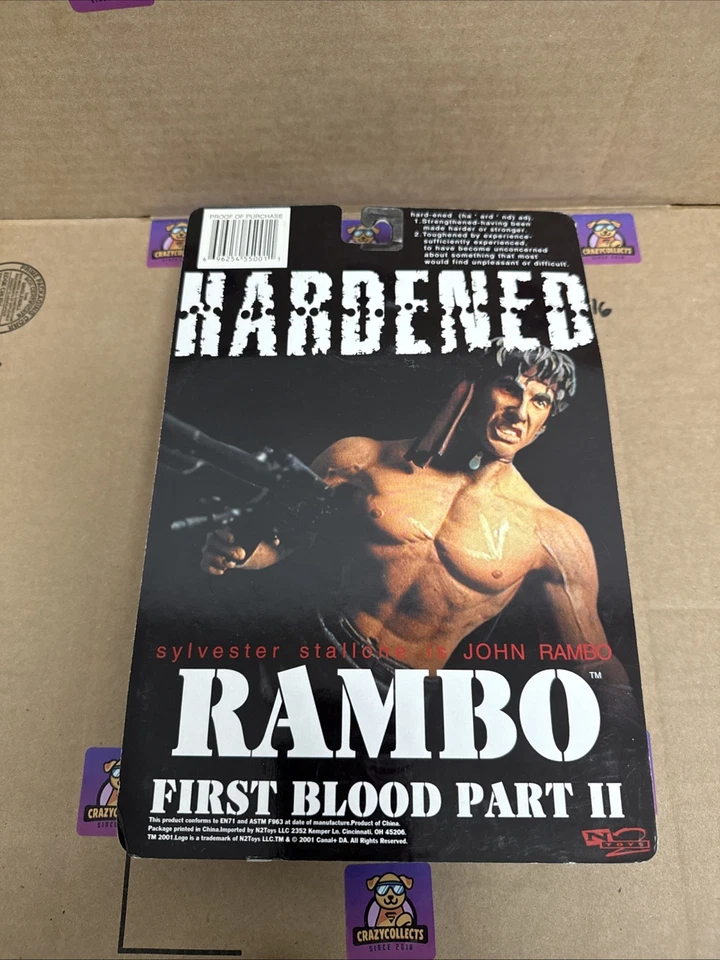 Boneco de ação N2Toys 2001 RAMBO First Blood Pt II Sylvester Stallone Rambo LEIA - Imagem 2 de 3
