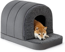 Indoor Dog House - Orthopedic Dog Tent Bed W/Egg-Crate Foam - Pet Bed with Cover