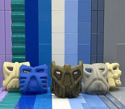 LEGO Bionicle Krana Masken Konvolut 5 Stück Bohrok verschiedene Farben