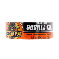 Gorilla Tape, Black Duct Tape, 1.88" x 35 yd, Black, Pack of 1 