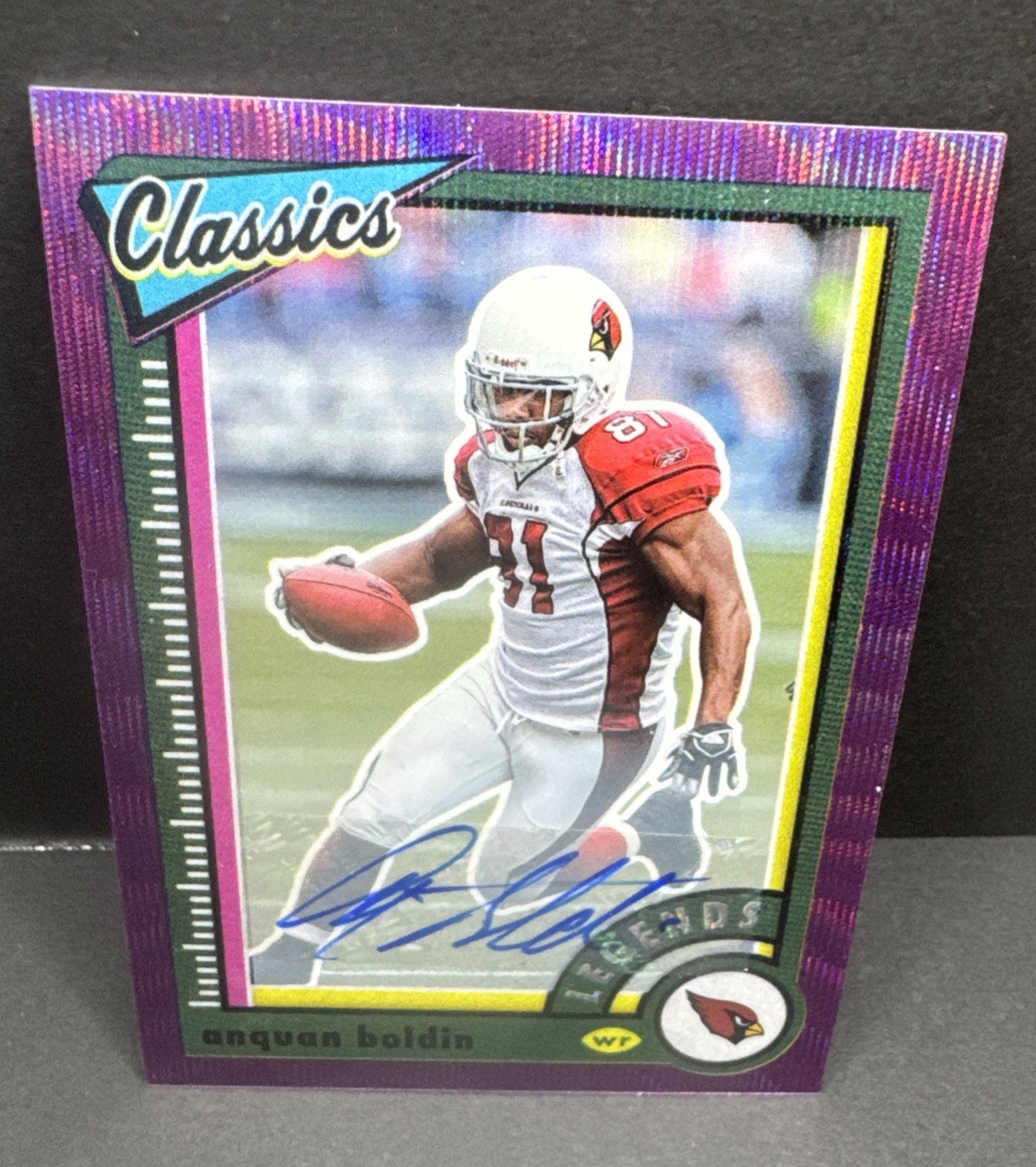 2022 Panini Classics Anquan Boldin (Purple Parallel) Auto 1/10 Card#144