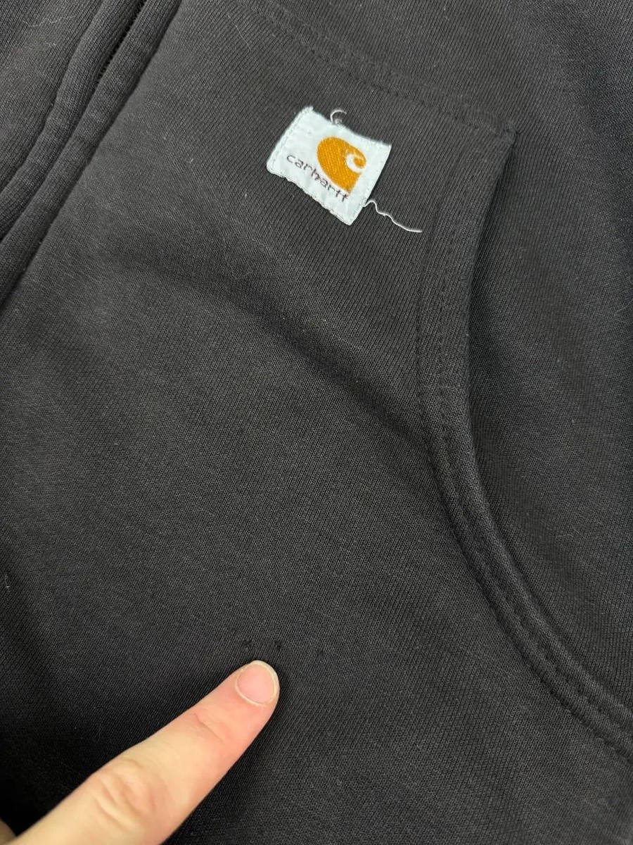Vintage Carhartt 90s Zip Up Hoodie Faded Workwear Distrissed Men