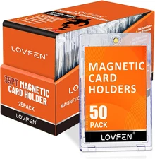 Magnetic Card Holder 50 Packs, 35Pt Card Holder Touch for Trading Cards, U-V Pro