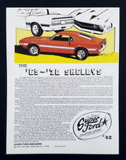 1969 1970 Shelby Cobra Gt 350 Gt 500 Mustang Super Ford Magazine Literature