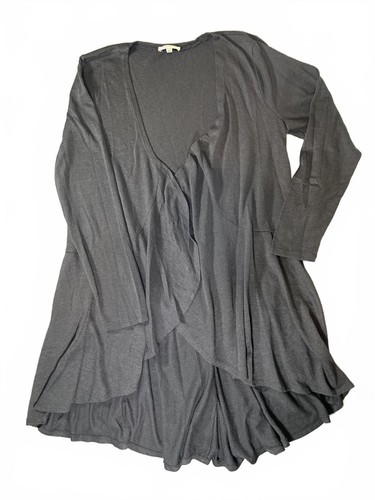 Maglione cardigan donna Neiman Marcus nero lunghezza ginocchio - Taglia XL autunno - Foto 2 di 7