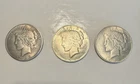 Peace Dollar Silver Coins Lot - 1928, 1924, 1924 $1 Business Strike Circulated