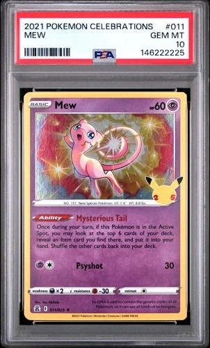 2021 POKEMON CELEBRATIONS #011 MEW PSA 10