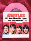 NEW! BEATLES COLORED 45 VINYL/FANTASY SLEEVE "All You Need..." YEAH! YEAH! YEAH!