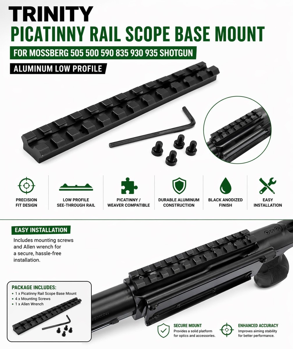 Mossberg 500 590 Shockwave Picatinny Rail Mount 5.4