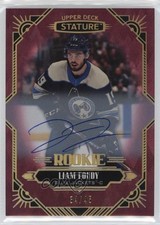 2020-21 Upper Deck Stature Rookies Red Auto 34/45 Liam Foudy #155 Auto 0q5