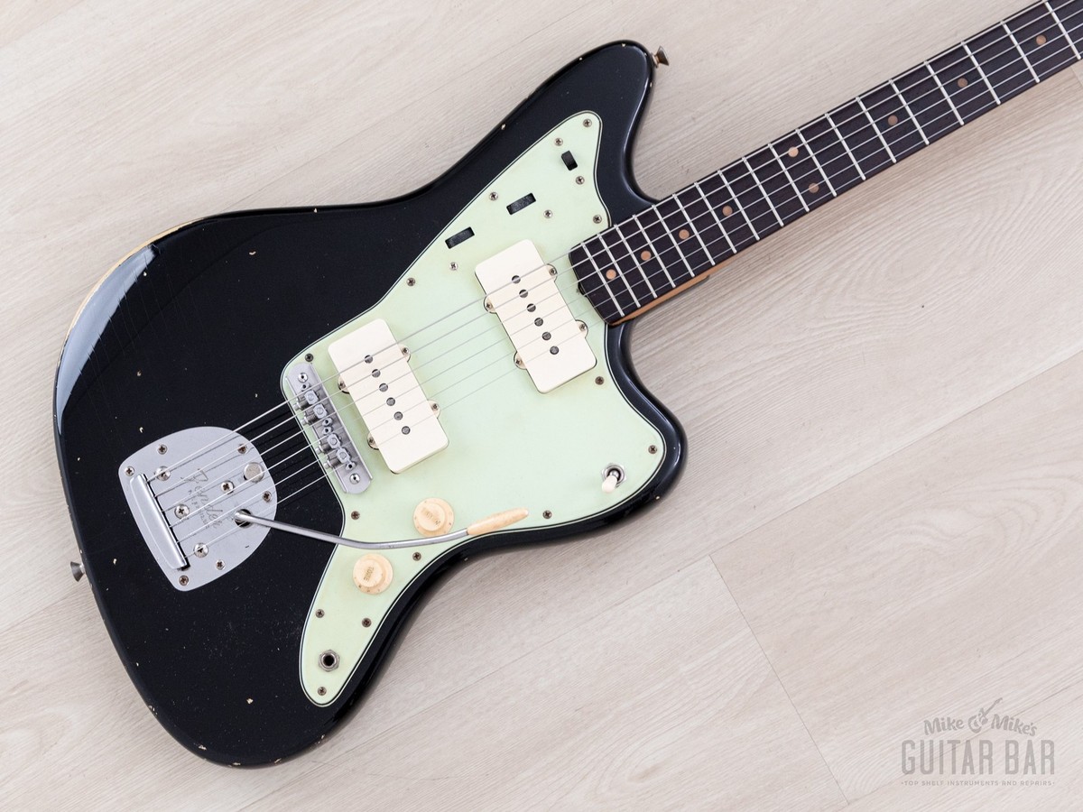 1962 Fender Jazzmaster Pre-CBS Vintage Offset Guitar Black +