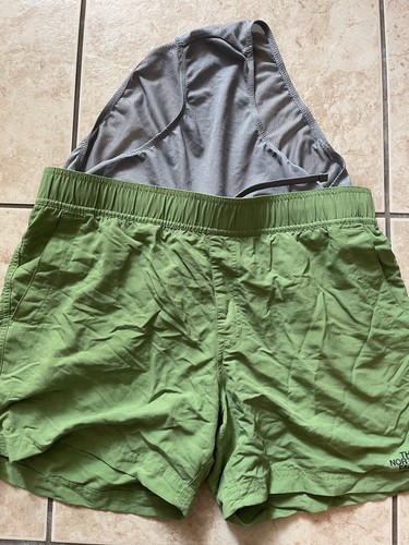 The North Face Men's Lined Running Shorts Green Track Race Trail Medium Bottoms - Picture 9 of 15