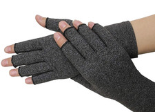 Arthritis Gloves Compression Gloves for Women  Men - 1 Pair Size M Gray