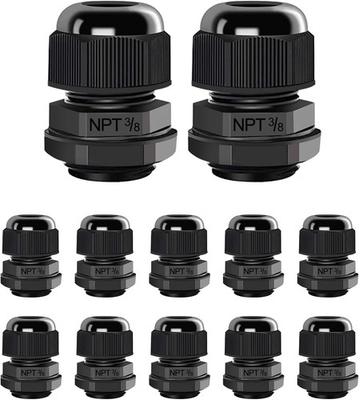 #ad #ad AIRIC 12 Pcs 3 8quot; NPT Cable Glands Nylon PA66 IP68 Waterproof Adjustable Power $17.12