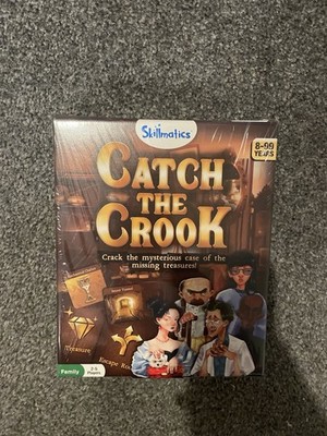 Skillmatics Catch The Crook Mystery Case Brettspiel 2-5 Spieler Alter 8-99 Neu