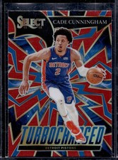 2021 Select Turbo Charged Cade Cunningham #6 Red Prizms Detroit Pistons