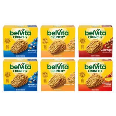 Breakfast Bars Biscuits Variety Pack 4 Flavors 6 Boxes 30 Total Packs