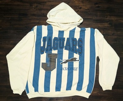    Jacksonville Jaguars 1993 Banned Logo Hooded Sweatshirt VTG Size L/XL 90s