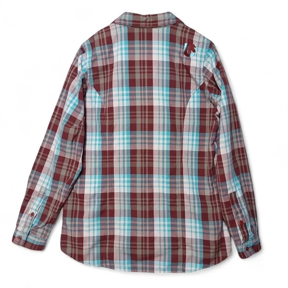 Burton DRYRIDE Men’s Plaid Button Up Shirt Large Moisture Wicking Outdoor Layer - Image 3 of 4