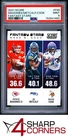 2021 PANINI SCORE FANTASY STARS #FS8 PATRICK MAHOMES II-DK METCALF POP 1 PSA 9