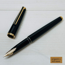 Pilot Custom Black Fountain Pen 18K-750 Fine F Nib Vintage H974 Japan