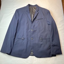 Kenneth Cole Reaction Tech Blazer Two Button Jacket, Blue XL Regular 47 Clean