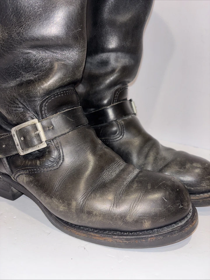 Botas de ingeniero Harley-Davidson vintage, talla 10 1/2 cuero negro Foto 4 de 4