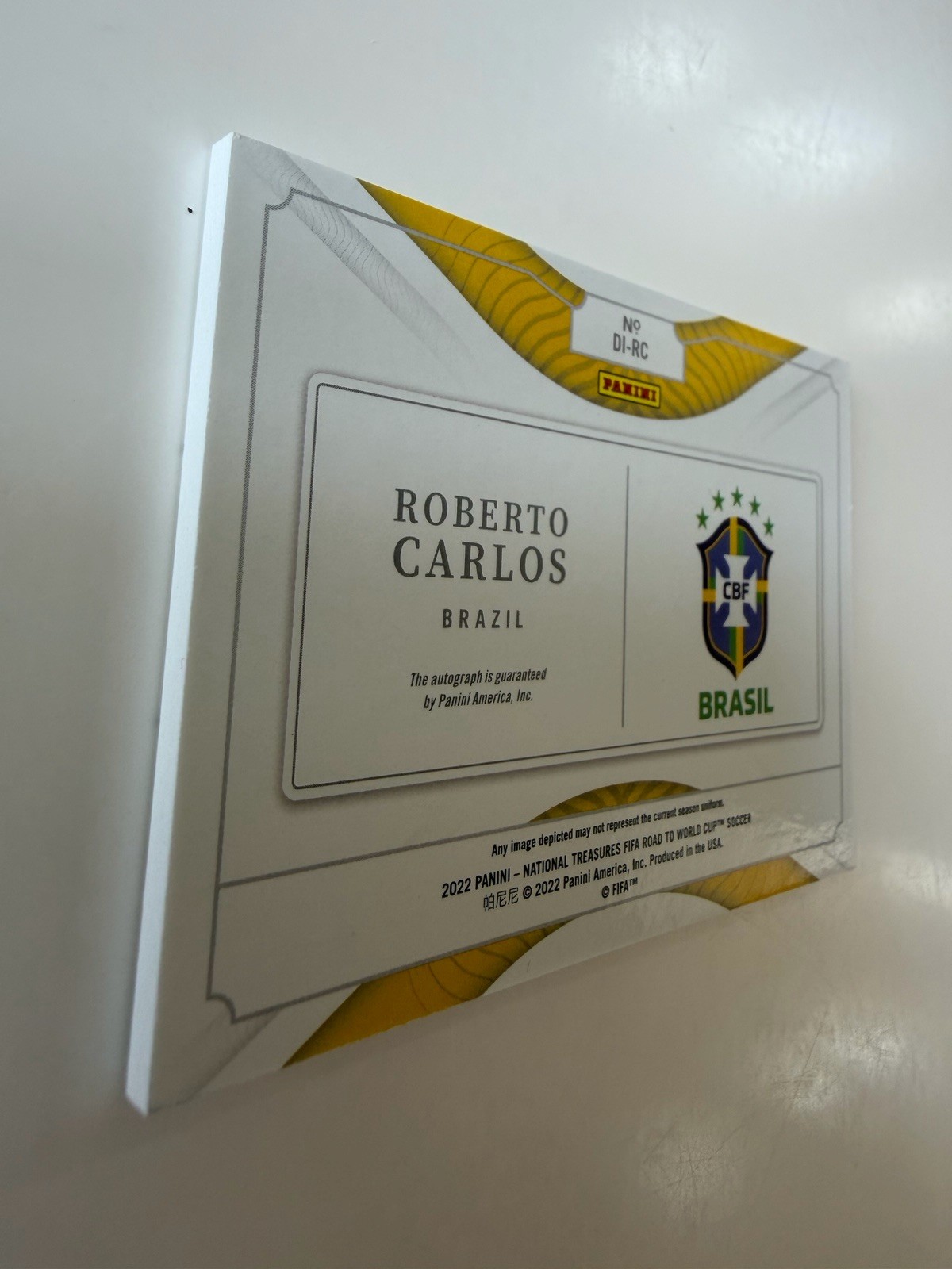 2022-23 Panini National Treasures World Cup Roberto Carlos Definitive Auto / 99 view 6