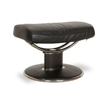 Stressless Jazz Leather Ottoman Black Manual Function