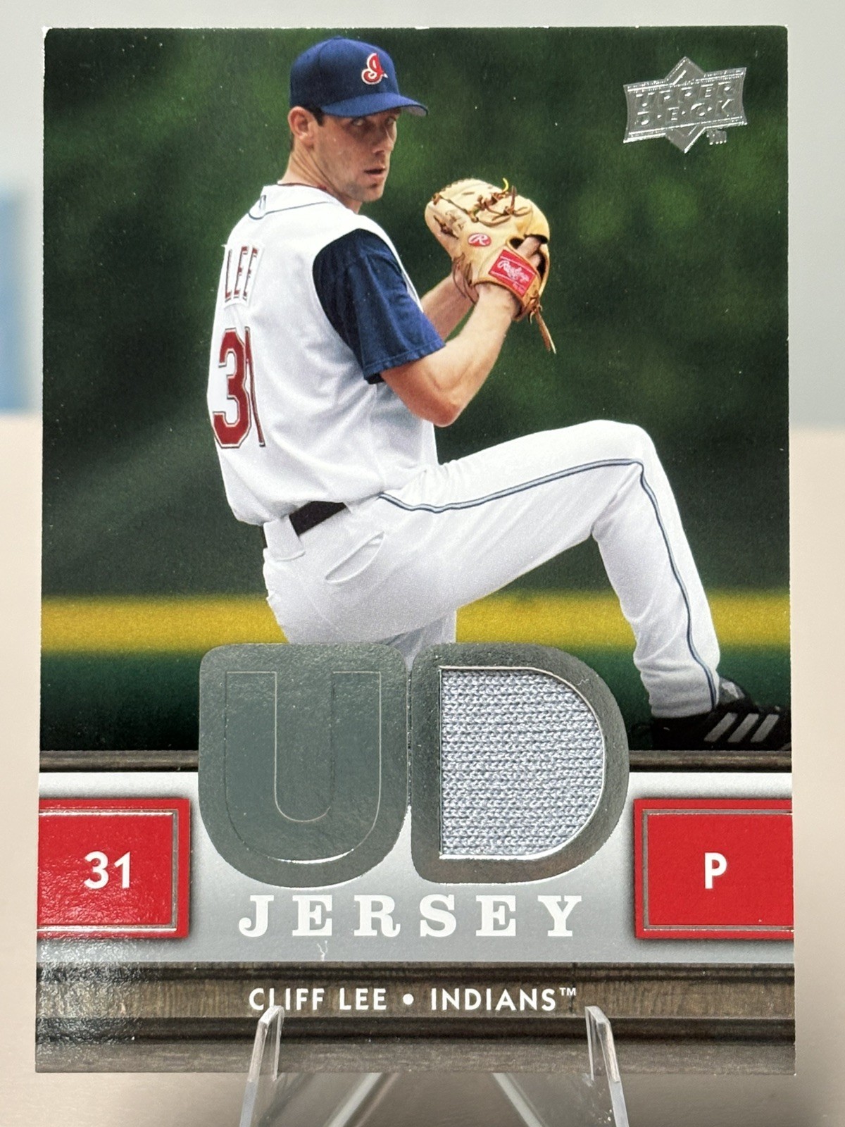2008 Upper Deck UD Jersey Cliff Lee Game Used Jersey Relic #UDJ-CL Indians