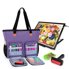 Carrying Case for Diamond Painting Accessories and A3 Light Pad, Diamond Pain...