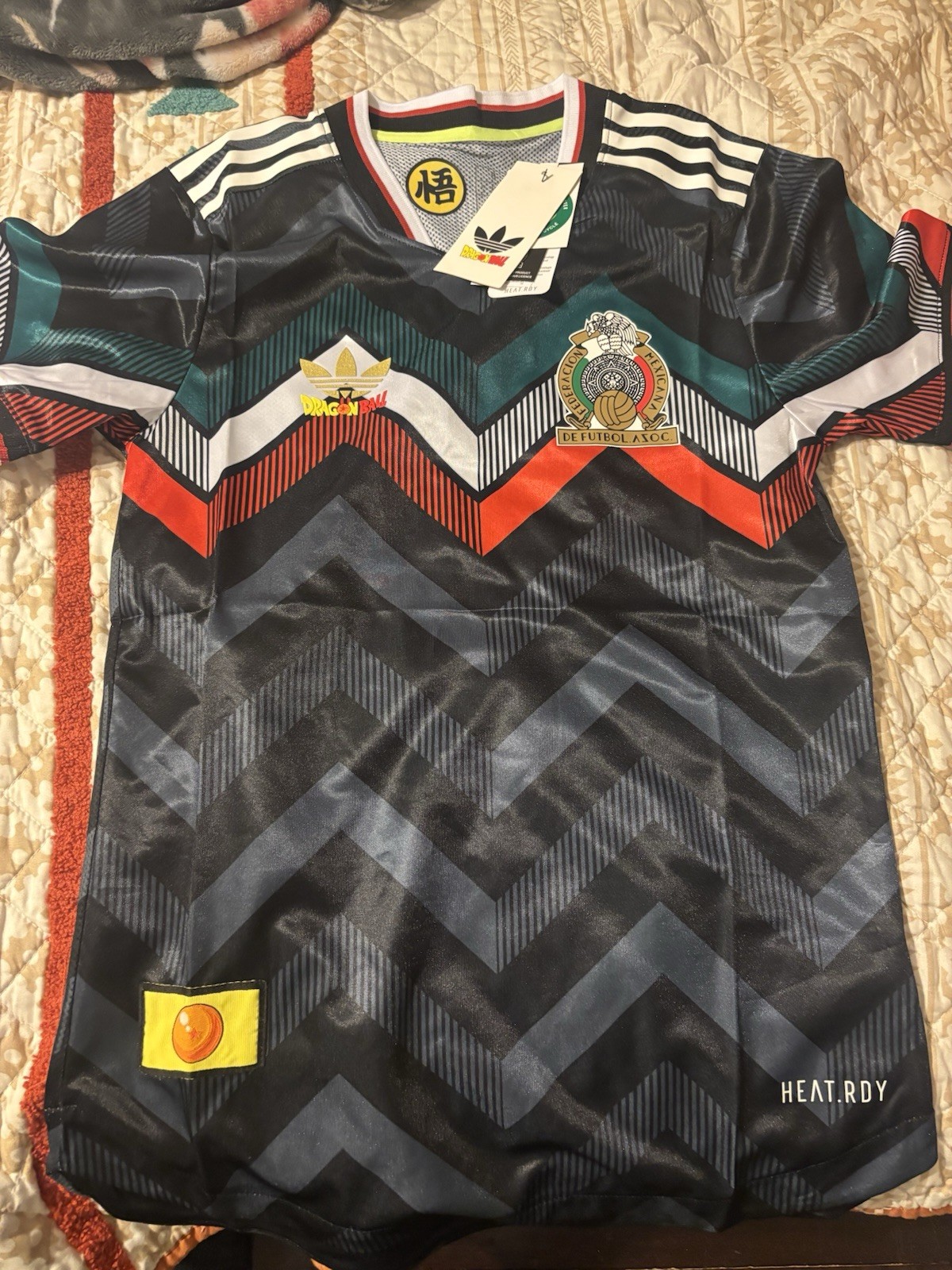 S Reduced Jersey Adidas MEXICO ANIME Dragon Ball SLIM FIT Athletic - Black