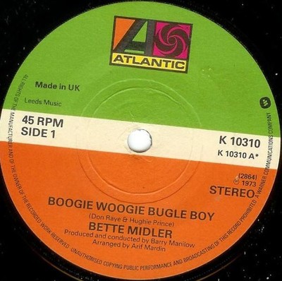 Bette Midler - Boogie Woogie Bugle Boy, 7'', (Vinyl)