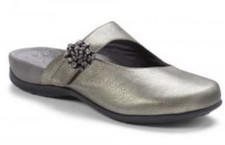 Vionic Rest Joan Mule in the Pewter Metallic leather Size 5 Slip On