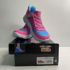 Skechers Hands Free Swift Fit Flex Glide Sneakers Girls Size 4 Pink Blue 50