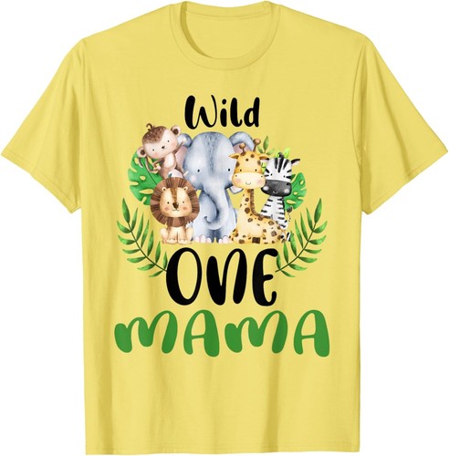 Mama of The Wild One Zoo Birthday Safari Jungle Animal T-Shirt Hoodie - Picture 8 of 16