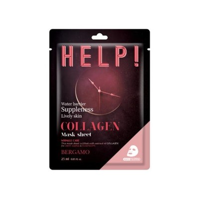 BERGAMO Help! Collagen - Uelastyczniająca maska w płachcie z kolagenem, 25ml