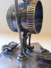 Antique Figural Silverplate Napkin Ring Rogers Smith & Co. Kicking Boy