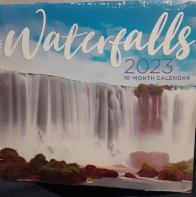 2023 Waterfalls Mini Wall Calendar 5.5'' X 6'' closed 6'' X 11'' open 16 month