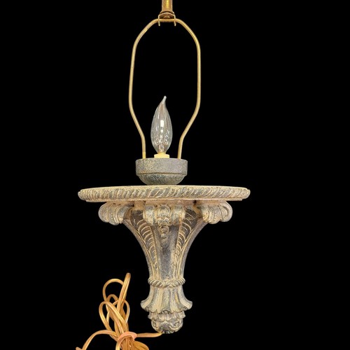 Vintage Wall Shelf Corded Sconce Lamp - No Shade