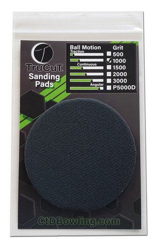TruCut by CtD Sanding Pads | 1000 Grit | Bowling Ball Sanding Pads | 6" - Picture 2 of 3