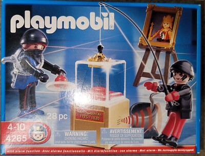 Playmobil 4265 Jewel Thieves in Museum Robbers, Crown, Painting New in Box 