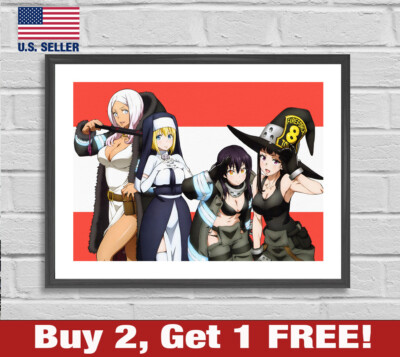 Fire Force Poster 18'' x 24'' Print Anime Fire Brigade of Flames Wall Art 1