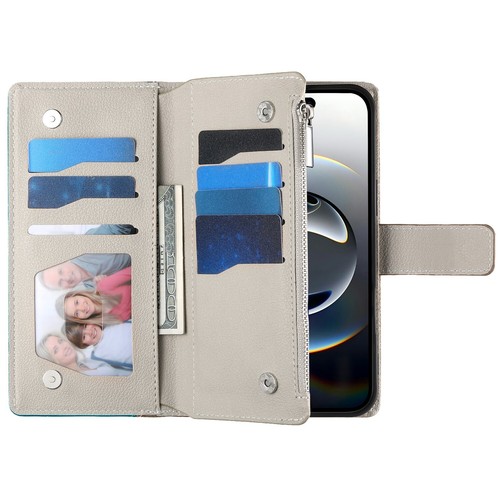 Zipper PU Leather ID Card Wallet Bag Case For Samsung Galaxy A16 A15 A14 A13 A12 - Picture 14 of 46