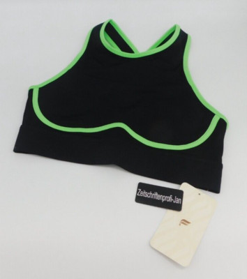 Fabletics Blare-Cross-Back Sport Bra Schwarz Grün Gr. M